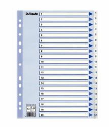 Esselte 100138 καρτέλα ευρετηρίου Αριθμητικό ευρετήριο καρτελών Πολυπροπυλένιο Μπλε, Λευκός [Άσπρος] (Register Non-Stop A4 ...