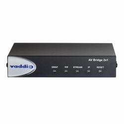 Vaddio 999-8250-001 γέφυρα AV διασκέψεων 1920 x 1080 εικονοστοιχεία Σύνδεση Ethernet/LAN Μαύρος [Μαύρο] (Vaddio AV Bridge 2x1)