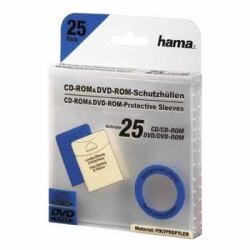 Hama CD/DVD Protective Sleeves, Pack of 25 25 discs Transparent (Hama CD/DVD lomme)