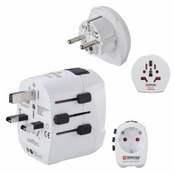 Hama World Travel Pro Light USB προσαρμογέας ρευματολήπτη Παγκόσμιος Λευκός [Άσπρος] (Hama Weltreiseadapter Set World Travel)