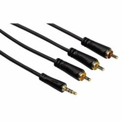 Hama 122161 καλώδιο ήχου 1,5 m 3.5mm 3 x RCA Μαύρος [Μαύρο] (Hama video/audiokabel - 1.5 m)