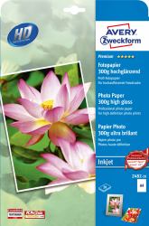 Avery Premium Inkjet, A4, 300g Λευκός [Άσπρος] High-gloss (Avery Zweckform Premium Inkjet Photo P)