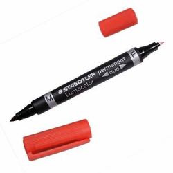 Staedtler Lumocolor Duo ανεξίτηλος μαρκαδόρος Λεπτή/Στρογγυλή μύτη Κόκκινο 1 τεμάχια (Marker Lumocolor Duo Perm 0,6-1,5mm rÃ¸)
