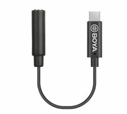 BOYA BY-K4 καλώδιο ήχου 3.5mm USB Type-C Μαύρος [Μαύρο] (BOYA BY-K4 - USB-C til hovedtelefon ja)