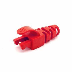 Cablenet RJ45 Snagless Strain Relief Flush Boot Red 6.5mm (50PK RJ45 C6 Snag SR Blade Boot Rd 6.5MM)
