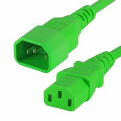 Cablenet 0.5m IEC C14 - IEC C13 Green PVC 0.75mm Power Leads (CNL 0.5M C14-C13 Gn PVC 0.75MM)