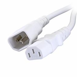 Cablenet 1m IEC C14 - IEC C13 White PVC 0.75mm Power Leads (CNL 1M C14-C13 Wh PVC 0.75MM)