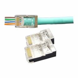 Cablenet 22-2206 ενωτικό καλωδίων RJ-45 Μεταλλικός, Διαφανής (50PK C6 RJ45 FTP EZ EASY PLUG)