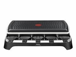 Tefal RE4588 σχάρα ρακελέ 10 άτομο[α] 1350 W Μαύρος [Μαύρο], Ανοξείδωτο ατσάλι (Tefal Gourmet 10 Inox&Design raclette)