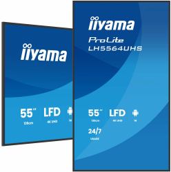 iiyama LH5564UHS-B1AG οθόνη σηματοδότησης Επίπεδη οθόνη ψηφιακής σήμανσης 139,7 cm [55"] Wi-Fi 500 cd/m² 4K Ultra HD Μαύρος [Μαύρο] Ενσ�...