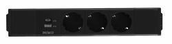 Under-desk Outlet, 3 outlets,1x21W A+C