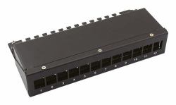 KEYST-MODULTRAEGER.12 PORT.SW - BLACK