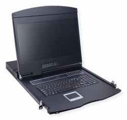 VALUE 26.99.0192 ράφι 48,3 cm [19"] 1366 x 768 εικονοστοιχεία Μαύρος [Μαύρο] 1U (19KVM-SW.8X48CMVGAUSB - CH)