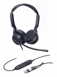 Yealink UH42 Dual Teams USB-C/A Ακουστικά Καλωδιωμένος [Ενσύρματος] Head-band Γραφείο/Τηλεφωνικό κέντρο USB Type-C / USB Type-A Μαύρος [�...