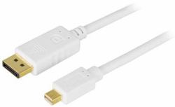 Deltaco DP-1130 καλώδιο DisplayPort 3 m mini DisplayPort Λευκός [Άσπρος] (DELTACO DP-1130 - DisplayPort kabel -)