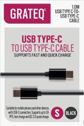 grateq 85060QC καλώδιο USB USB 2.0 1 m USB C Μαύρος [Μαύρο] 