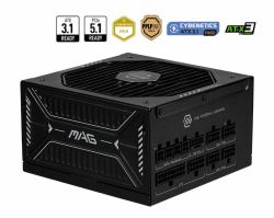 MSI MAG A850GLS PCIE5 μονάδα τροφοδοσίας 850 W 24-pin ATX ATX Μαύρος [Μαύρο] (MSI 850W GOLD F/M MAG A850GLS PCIE5)