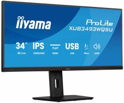 iiyama ProLite XUB3493WQSU-B6 επίπεδη οθόνη 86,4 cm [34"] 3440 x 1440 εικονοστοιχεία UltraWide Quad HD LED Μαύρος [Μαύρο] (34" ProLite XUB3493WQSU-B6 Monitor - ...