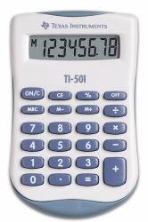 Texas Instruments TI-501 αριθμομηχανή Τσέπη Βασική αριθμομηχανή Μπλε, Λευκός [Άσπρος] (Texas TI-501 calculator blisterpacked)