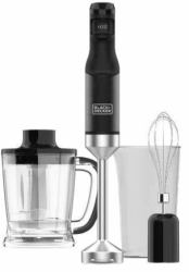 Black & Decker BXHBA1501E Ραβδομπλέντερ 1500 W Μαύρος [Μαύρο], Διαφανής (BLACK+DECKER Hand Blender 1500W Black)