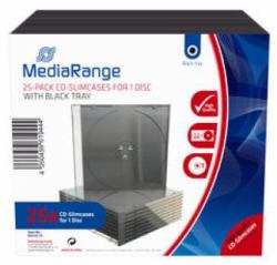 MediaRange BOX32-25 θήκη οπτικού δίσκου Λεπτή θήκη 1 δίσκοι Μαύρος [Μαύρο], Διαφανής (Optical Disc Case Slimline - Case 1 Discs Black, - Transpare...