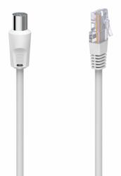 Hama 00205032 ομοαξονικό καλώδιο 2,5 m RJ-45 Λευκός [Άσπρος] (HAMA Cable Antenna 75dB Coax Plug to R)