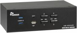 Inter-Tech AS-42HUS εναλλαγέας [switches] KVM Μαύρος [Μαύρο] 