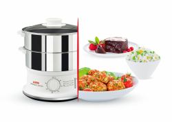 Tefal VC1451 ατμομάγειρας 2 καλάθι [-α] Πάγκος εργασίας Ανοξείδωτο ατσάλι, Λευκός [Άσπρος] (Tefal Convenient Series VC1451,Ã steam)