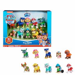 PAW Patrol , 10th Anniversary, All Paws On Deck Toy Figures Gift Pack with 10 Collectible Action Figures, Kids Toys for Ages 3 and up (PAW Patrol PAW FIG All Paws Gift Pack)