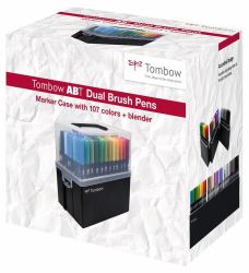 Tombow ABT-108C μαρκαδόρος 107 τεμάχια Βούρτσα/Λεπτή άκρη Πολύχρωμο (Tombow ABT-108C speedmarker 107 stk Pe)