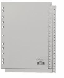 Durable 650410 καρτέλα ευρετηρίου Αριθμητικό ευρετήριο καρτελών Πολυπροπυλένιο Γκρι (Durable 52 Part Numbered Index Divider)