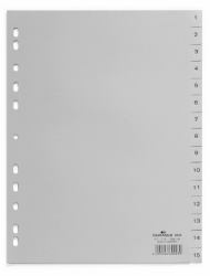 Durable 652410 καρτέλα ευρετηρίου Αριθμητικό ευρετήριο καρτελών Πολυπροπυλένιο Γκρι (Durable 15 Part Numbered Index Divider [20])