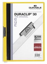 Durable Duraclip 30 εξώφυλλο αναφοράς PVC Διαφανής, Κίτρινο (Durable DURACLIP 30 A4 Folder Yellow [25])