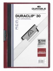 Durable Duraclip 30 εξώφυλλο αναφοράς PVC Βουργουνδία [Κόκκινο Βουργουνδίας], Διαφανής (Durable DURACLIP 30 A4 Folder Dark Red [25])