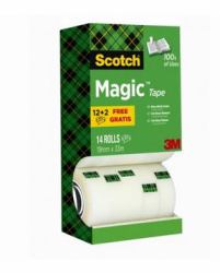 3M 7100026965 ταινία χαρτικών 33 m Ακρυλικό Διαφανής 14 τεμάχια (ScotchÂ® Magicâ¢ Tape Value Pack 19 mm x 33 m 14 Rolls/Pack)