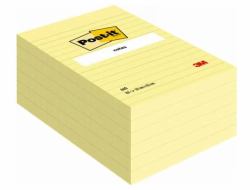 3M 7100172753 αυτοκόλλητο χαρτί σημειώσεων Ορθογώνιο παραλληλόγραμμο Κίτρινο 100 φύλλα (Post-itÂ® Large Notes Canary Yellow Lined 101...