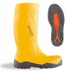 Dunlop PUROFORT+ SAF WELLINGTON 1PR YLW 12 (Dunlop Purofort+Full Safety Wellington Yellow 12)
