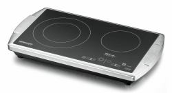 Rommelsbacher CT 3403/TC εστία Μαύρος [Μαύρο], Ανοξείδωτο ατσάλι Πάγκος εργασίας Κεραμική 2 zone[s] (Rommelsbacher Ceran CT 3403/TC - induk)