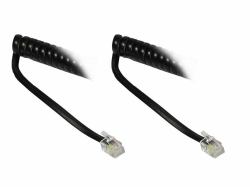 Alcasa Telephone cord, 4m Μαύρος [Μαύρο] 