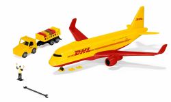 Siku DHL cargo aircraft with accessories Αεροσκάφος Προσυναρμολογημένο (DHL Frachtflugzeug mit ZubehÃ¶r [blau/w)
