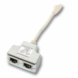 EFB Elektronik K5122.015 διαχωριστής δικτύου Λευκός [Άσπρος] (CAT5 Y-CABLE ADAPTER - 1XRJ45/M TO 2XRJ45/F - SHIELDED)
