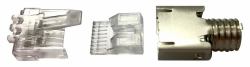 CommScope MP-6S-B-5 RJ45 Ανοξείδωτο ατσάλι, Διαφανής 