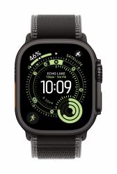 Apple MG9U4ZM/A Αξεσουάρ Για Smart Wearable Συγκρότημα Μαύρος [Μαύρο] Τιτάνιο, Πολυεστέρας, Spandex, Νάυλον (-49MM BLACK/CHAR T/LOOP-M/L-BT FIN)