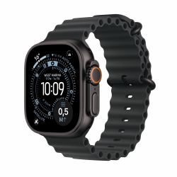Apple Watch Ultra 3 OLED 49 mm Ψηφιακός 422 x 514 εικονοστοιχεία Οθόνη αφής 5G Μαύρος [Μαύρο] Wi-Fi GPS (Apple Watch Ultra 3Â GPS + CellularÂ 49mmÂ B...