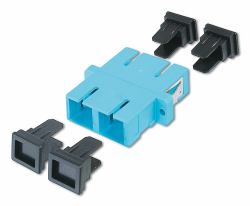 Digitus DN-96005-2 προσαρμογέας οπτικών ινών SC/UPC 1 τεμάχια Μπλε (FO COUPLER DUPLEX SC TO SC - MM OM3 AQUA CERAMIC SLEEVE)
