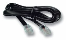 EFB Elektronik K2402SW.5 καλώδιο σήματος 5 m Μαύρος [Μαύρο] (MODULAR 2X RJ10 [4/4] BK 5M - MODULAR CABLE BLACK PLUGS 1:1)