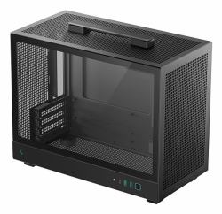 DeepCool CH160 PLUS Small Form Factor [SFF] Μαύρος [Μαύρο] (DeepCool CH160 PLUS Micro-ATX Mini Tower PC Case, Tempered Glass, High-Airflow Mesh Design, USB-C & USB 3.0 Front I/O, Support...