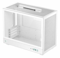 DeepCool CH160 PLUS WH Small Form Factor [SFF] Λευκός [Άσπρος] (DeepCool CH160 PLUS Micro-ATX Mini Tower PC Case, Tempered Glass, Mesh Airflow Design, 240mm Radiator Support, USB-C & US...
