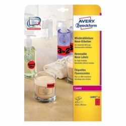 Avery L6003-25 αυτοκόλλητη ετικέτα Στρογγυλεμένο ορθογώνιο Αφαιρούμενο Κόκκινο 675 τεμάχια (Self-Adhesive Label Rounded - Rectangle ...