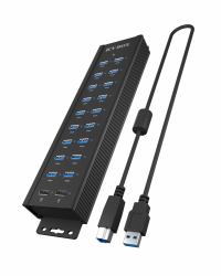 ICY BOX IB-HUB1720-U3 Μαύρος [Μαύρο] 